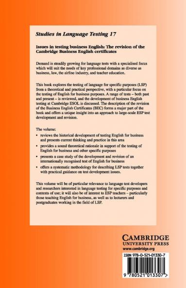 Issues in Testing Business English