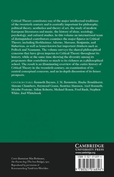The Cambridge Companion to Critical Theory