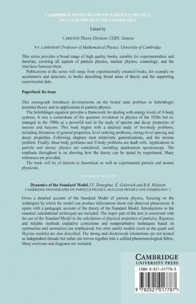 Particle Physics and the Schr Dinger Equation