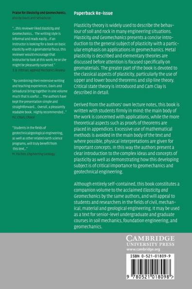 Plasticity and Geomechanics