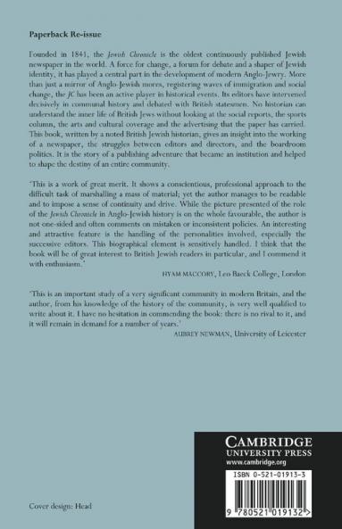 The Jewish Chronicle and Anglo-Jewry 1841 1991
