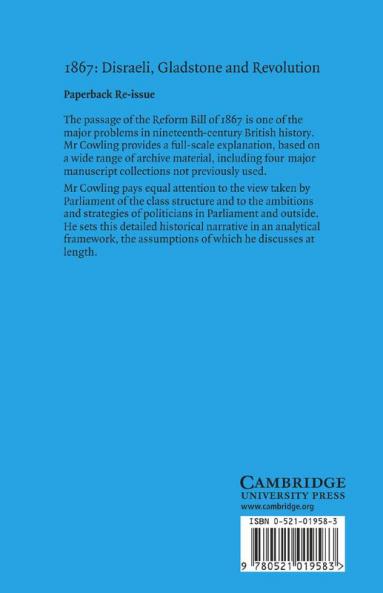 1867 Disraeli Gladstone and Revolution