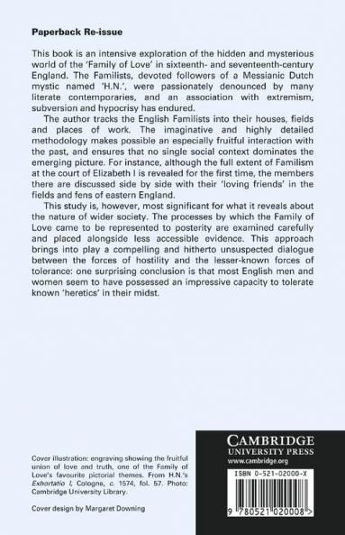 The Family of Love in English Society 1550 1630