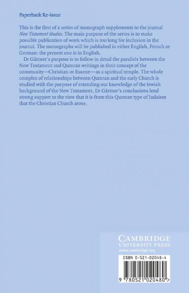 The Temple and the Community in Qumran and the New Testament