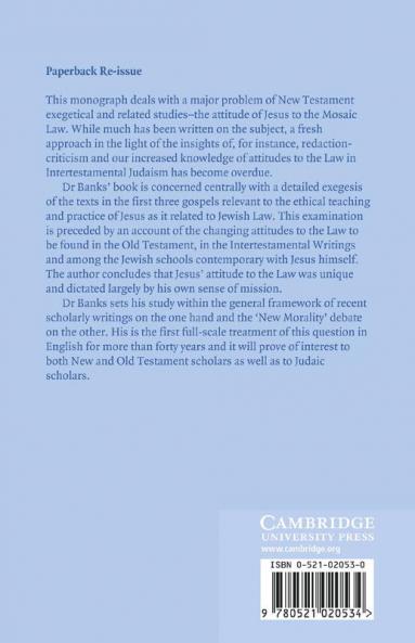 Jesus and the Law in the Synoptic Tradition