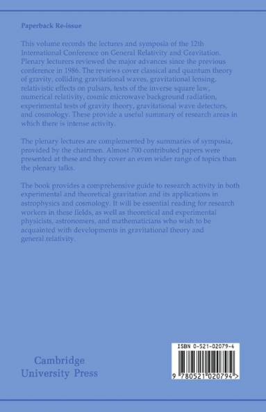 General Relativity and Gravitation 1989