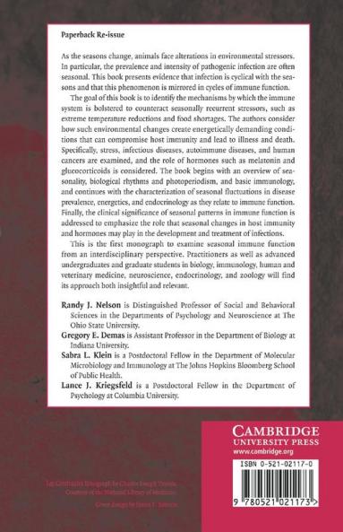 Seasonal Patterns of Stress Immune Function and Disease