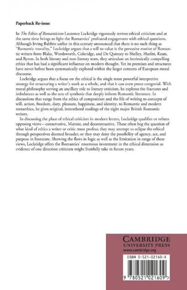 The Ethics of Romanticism