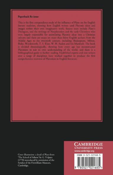 Platonism and the English Imagination