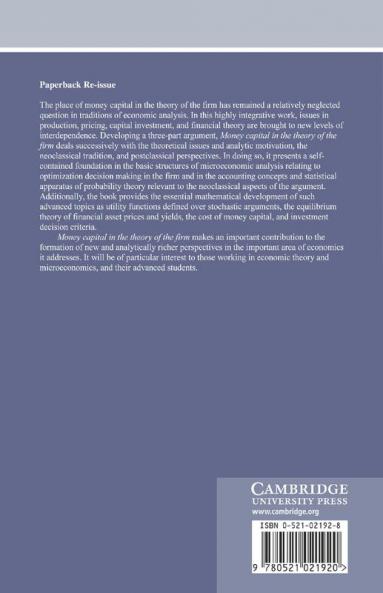 Money Capital in the Theory of the Firm
