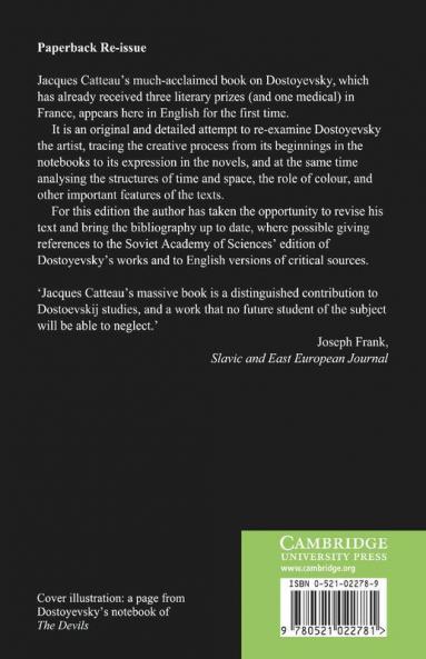 Dostoyevsky and the Process of Literary Creation