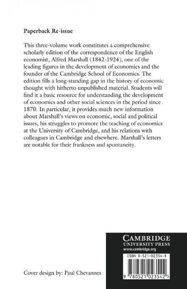 The Correspondence of Alfred Marshall Economist