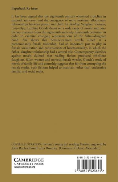 Reading Daughters' Fictions 1709 1834
