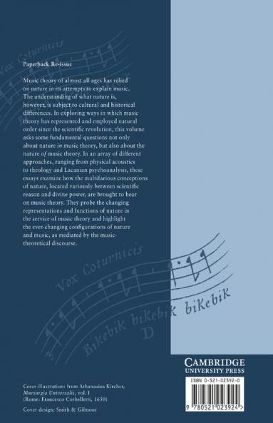 Music Theory and Natural Order from the Renaissance to the Early Twentieth Century