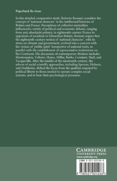 National Character and Public Spirit in Britain and France 1750 1914
