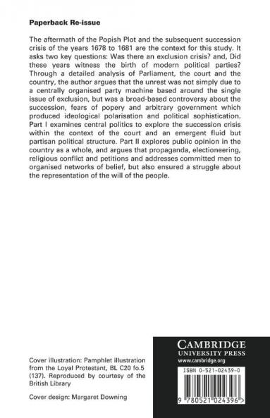 Politics and Opinion in Crisis 1678 81