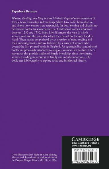 Women Reading and Piety in Late Medieval England