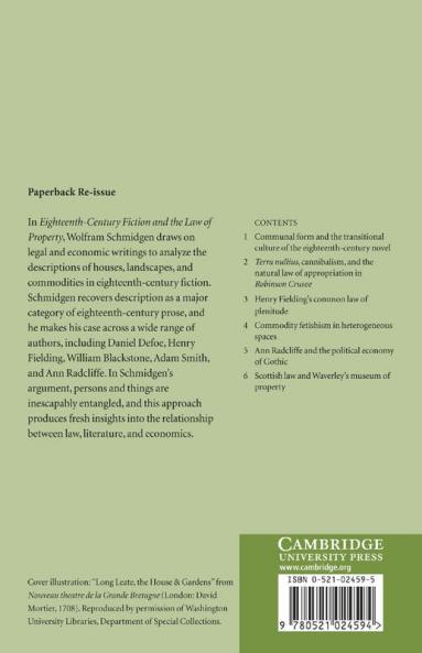 Eighteenth-Century Fiction and the Law of Property