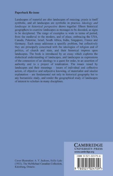 Ideology and Landscape in Historical Perspective