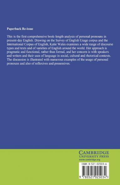 Personal Pronouns in Present-Day English