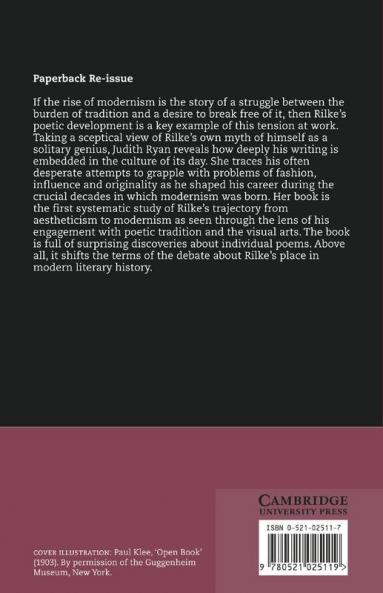 Rilke Modernism and Poetic Tradition