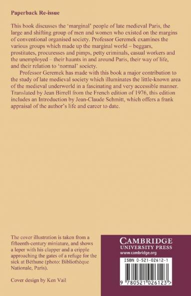 The Margins of Society in Late Medieval Paris