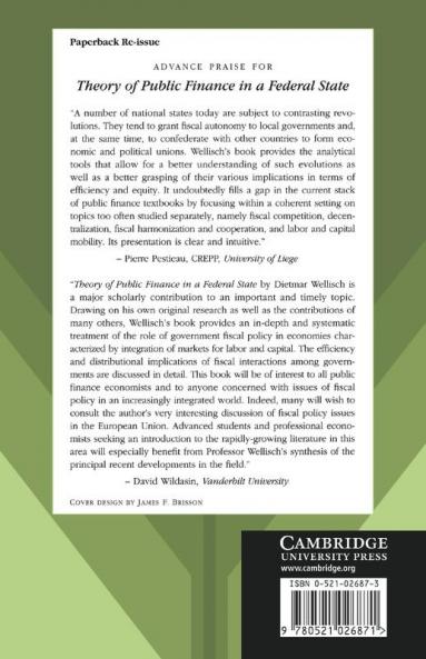 Theory of Public Finance in a Federal State