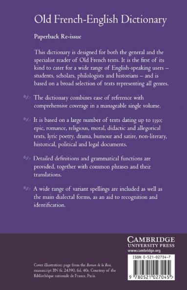 Old French-English Dictionary