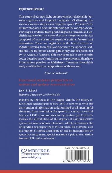 Cognitive Space and Linguistic Case