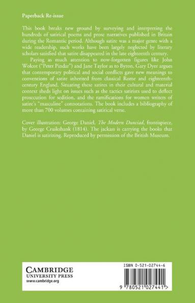 British Satire and the Politics of Style 1789 1832