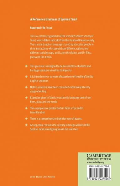 A Reference Grammar of Spoken Tamil