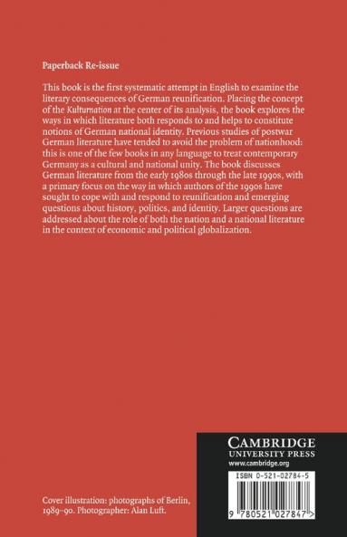 Literature and German Reunification