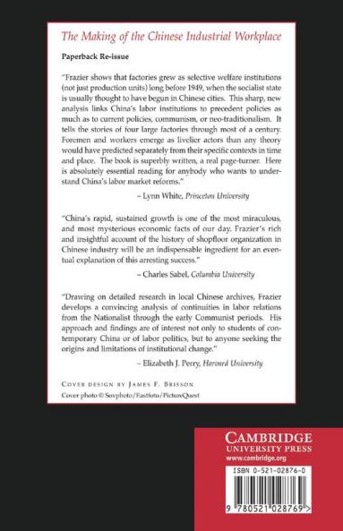 The Making of the Chinese Industrial Workplace