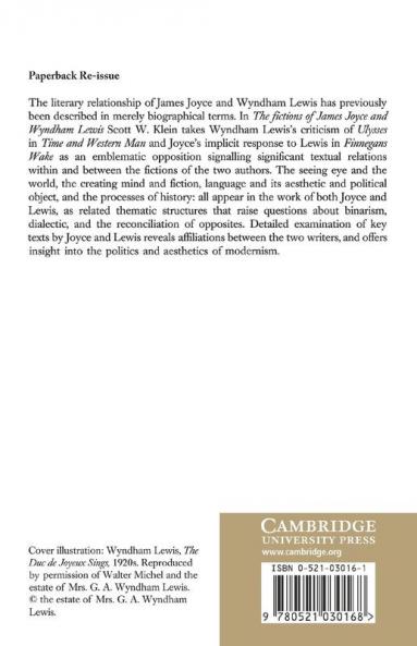 The Fictions of James Joyce and Wyndham Lewis