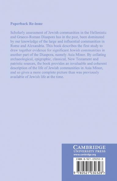 Jewish Communities in Asia Minor