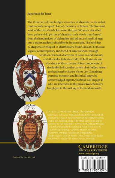 The 1702 Chair of Chemistry at Cambridge