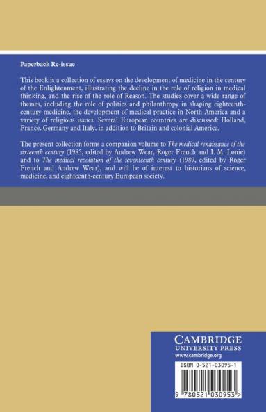 The Medical Enlightenment of the Eighteenth Century