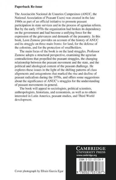 The Agrarian Question and the Peasant Movement in Colombia