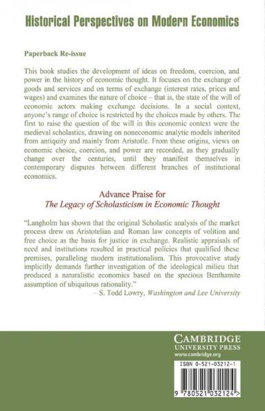 The Legacy of Scholasticism in Economic Thought