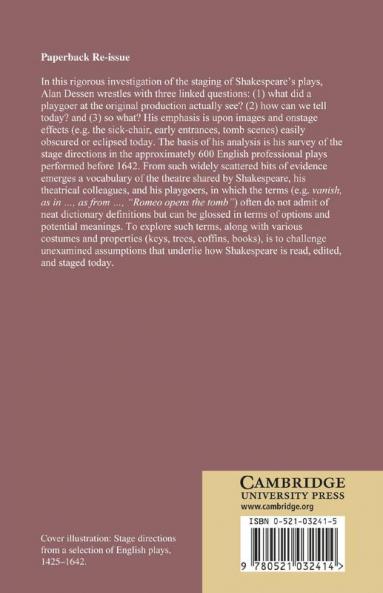 Recovering Shakespeare's Theatrical Vocabulary