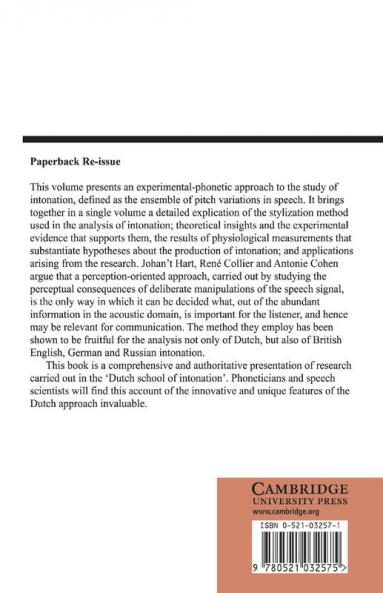 A Perceptual Study of Intonation