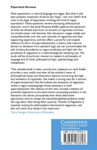 Theories of Vagueness