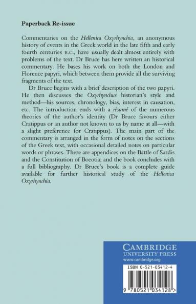 An Historical Commentary on the Hellenica Oxyrhynchia