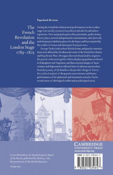 The French Revolution and the London Stage 1789 1805