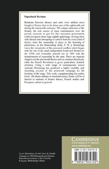 Theatre and State in France 1760-1905