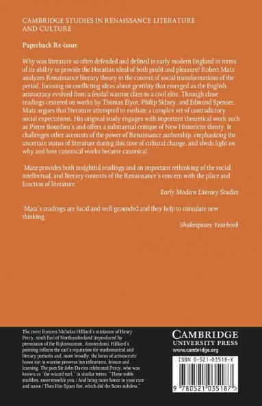 Defending Literature in Early Modern England