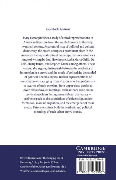 The Aesthetics and Politics of the Crowd in American Literature