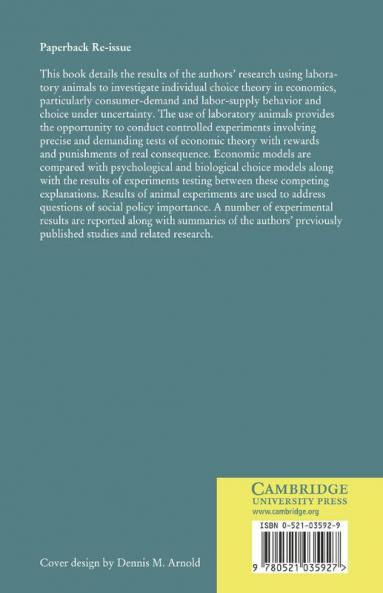 Economic Choice Theory