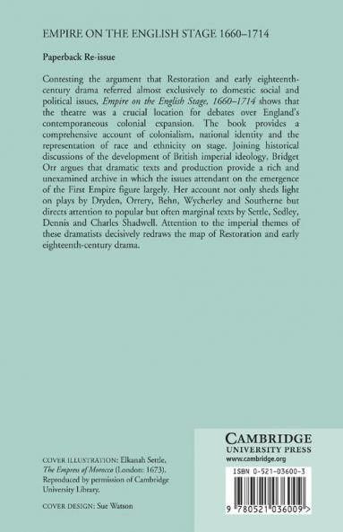 Empire on the English Stage 1660 1714