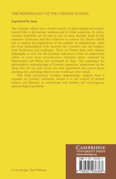 The Epistemology of the Cyrenaic School